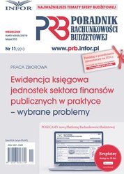 : Poradnik Rachunkowości Budżetowej - e-wydanie – 11/2013