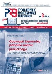 : Poradnik Rachunkowości Budżetowej - e-wydanie – 8/2014
