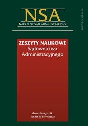 : Zeszyty Naukowe Sądownictwa Administracyjnego - e-wydanie – 2/2023