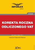KOREKTA ROCZNA ODLICZONEGO VAT - ebook