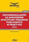 Odpowiedzialność za naruszenie dyscypliny finansów publicznych w praktyce - część II - ebook