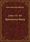 Sonet III. Do Najświętszej Panny - ebook