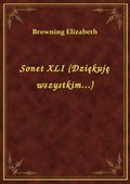 Sonet XLI (Dziękuję wszystkim...) - ebook