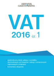 : VAT 2016 cz. 1 - ebook