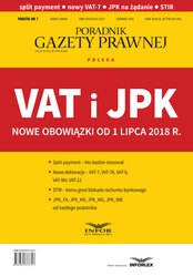 : VAT i JPK Nowe obowiązki od 1 lipca 2018 r - ebook