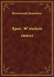 : Kant. W stulecie śmierci - ebook