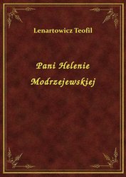 : Pani Helenie Modrzejewskiej - ebook