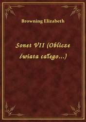 : Sonet VII (Oblicze świata całego...) - ebook